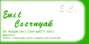 emil csernyak business card